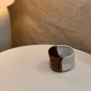 Split Brown Beige Cup